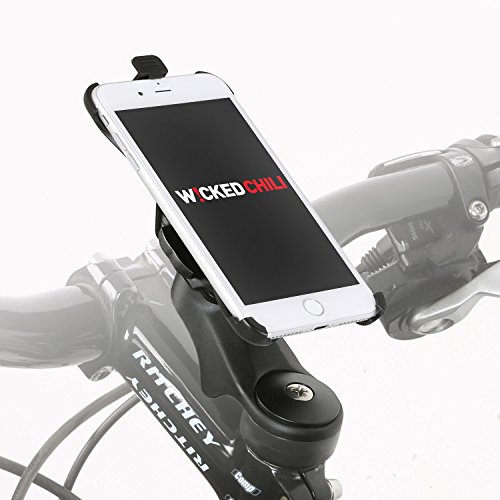 Wicked Chili Fahrradhalter Vorbau / Ahead Halter für Apple iPhone 7 (4,7 Zoll) (20% Carbon, MTB / Rennrad, Made in Germany, QuickFix)
