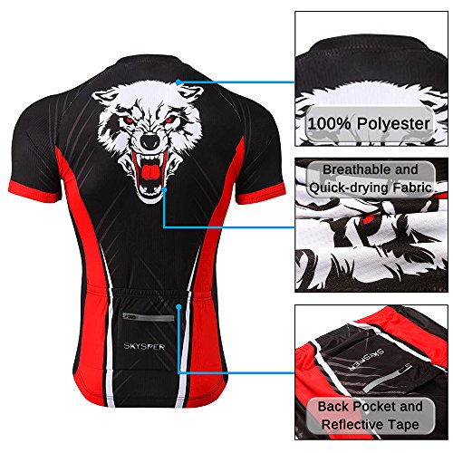 SKYSPER Radtrikot Herren Kurzarm Fahrradbekleidung Set